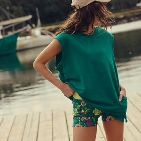 free people movement Pants - Free People Movement Micro Short Green Set